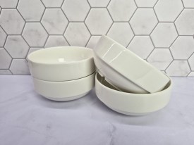 Consome tazon ceramica blanca